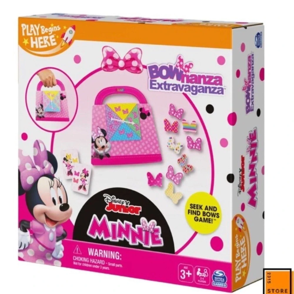 Disney Junior Minnie Mouse BOWnanza Extravaganza Seek & Find Bows Game 3+ NIB